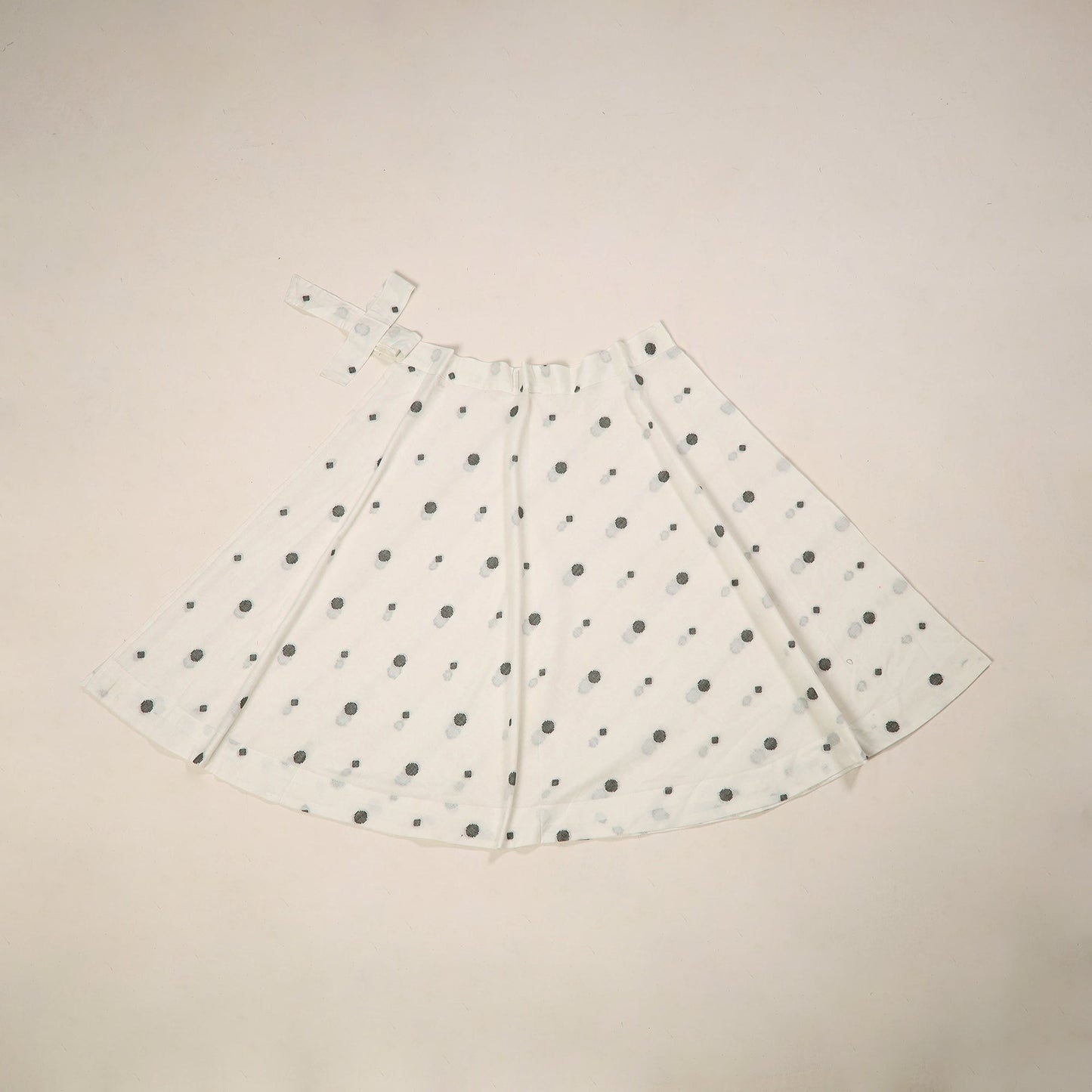 Blue - jacquard weave cotton wrap around skirt 24