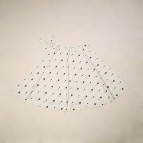 Blue - jacquard weave cotton wrap around skirt 24