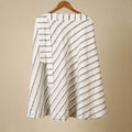 White - jacquard weave cotton wrap around skirt 48
