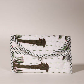  Jaipur Block Printed Cotton Cosmetic Pouch 