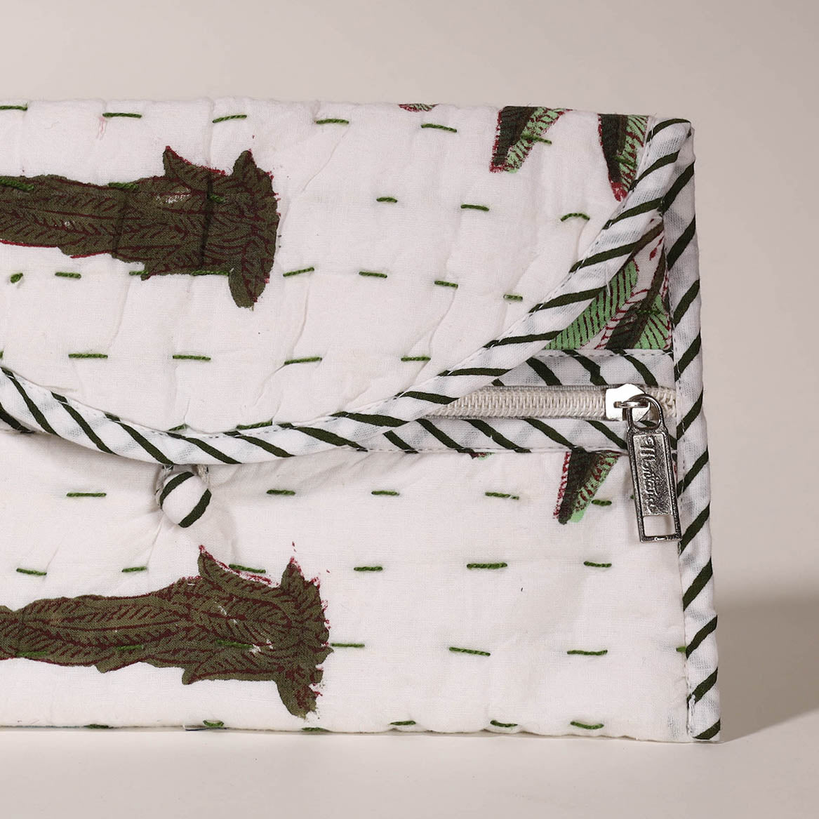  Jaipur Block Printed Cotton Cosmetic Pouch 