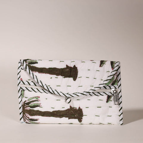  Jaipur Block Printed Cotton Cosmetic Pouch 