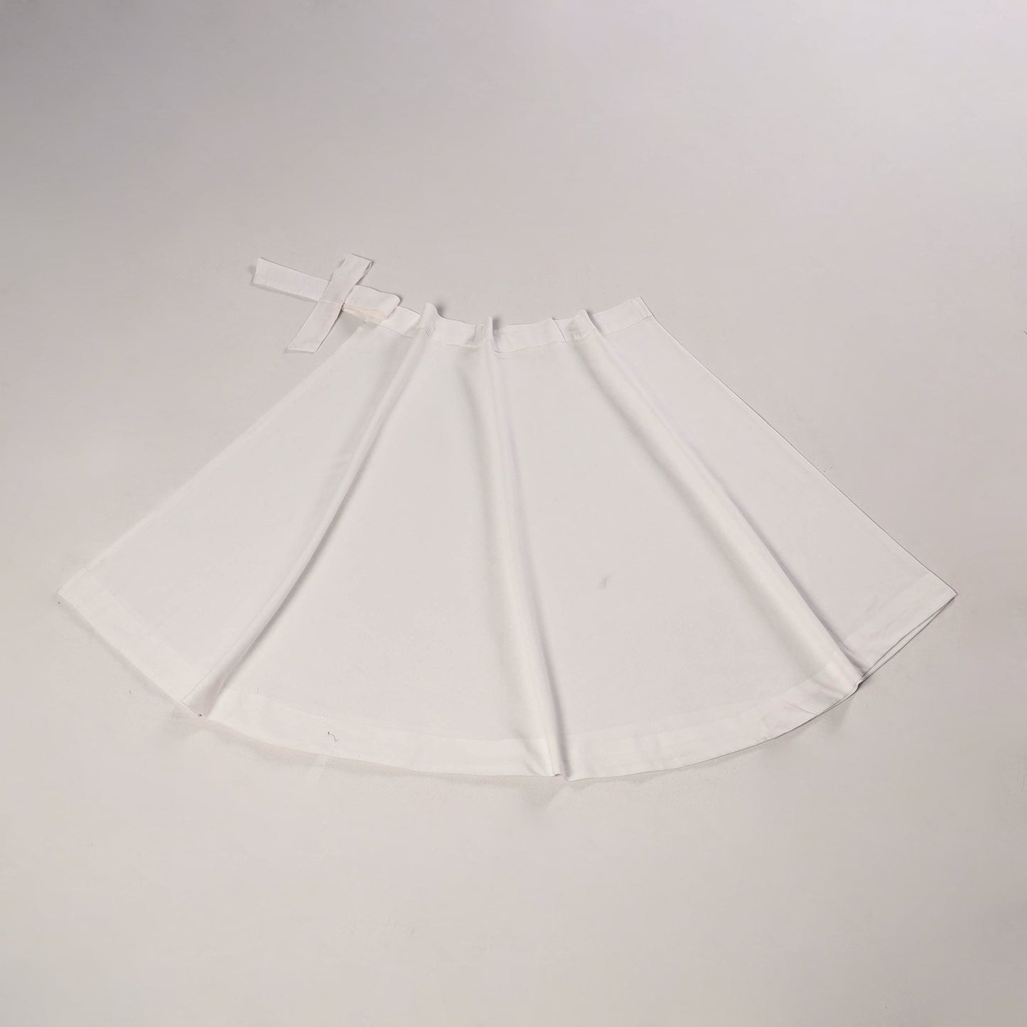 White - jhiri handloom plain cotton wrap around skirt 26