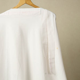 White - jhiri handloom plain cotton wrap around skirt 26