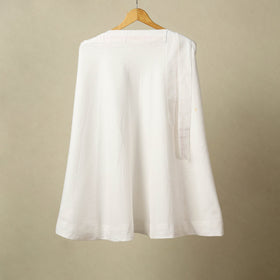 White - jhiri handloom plain cotton wrap around skirt 26