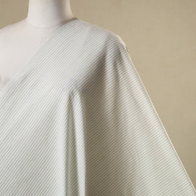 White - jhiri pure handloom cotton fabric 05 - handcrafted