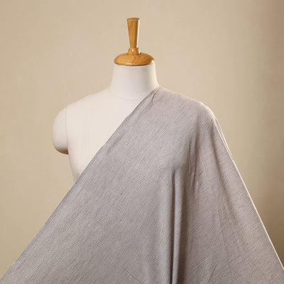  White Jhiri Pure Handloom Cotton Fabric