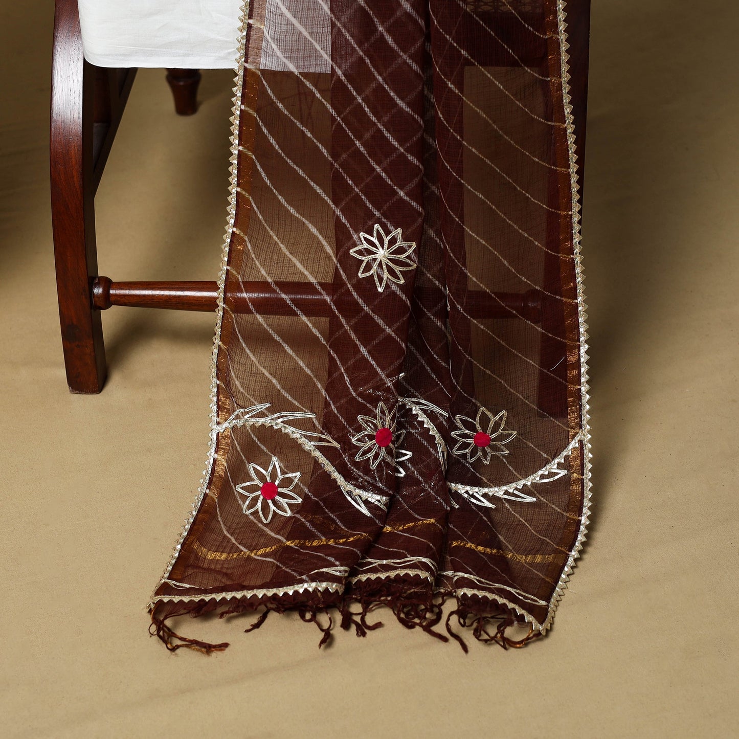 Kacchi gota patti work natural dyed pure cotton 3pc