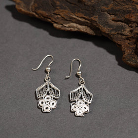 White - kalinga filigree heart shaped flower sterling
