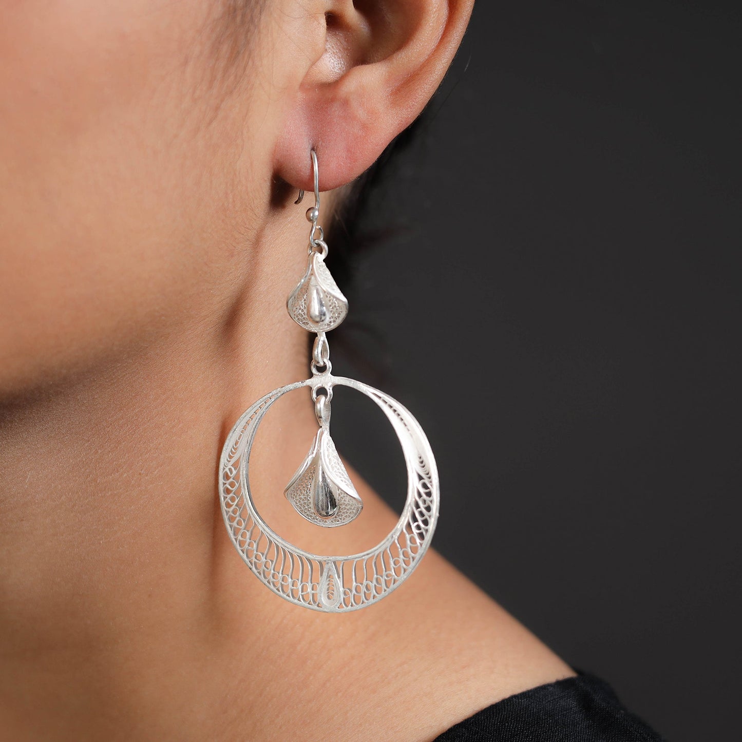 Buy Kalinga Filigree Sterling Silver Earrings 01 Online at iTokri.com