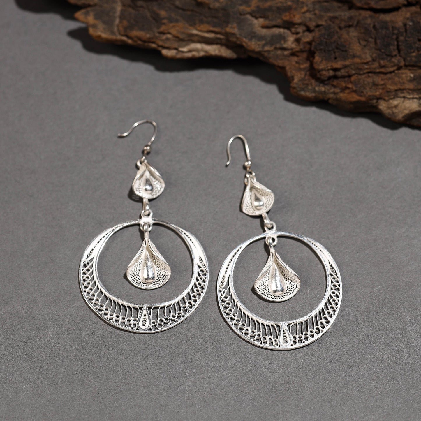 Buy Kalinga Filigree Sterling Silver Earrings 01 Online at iTokri.com