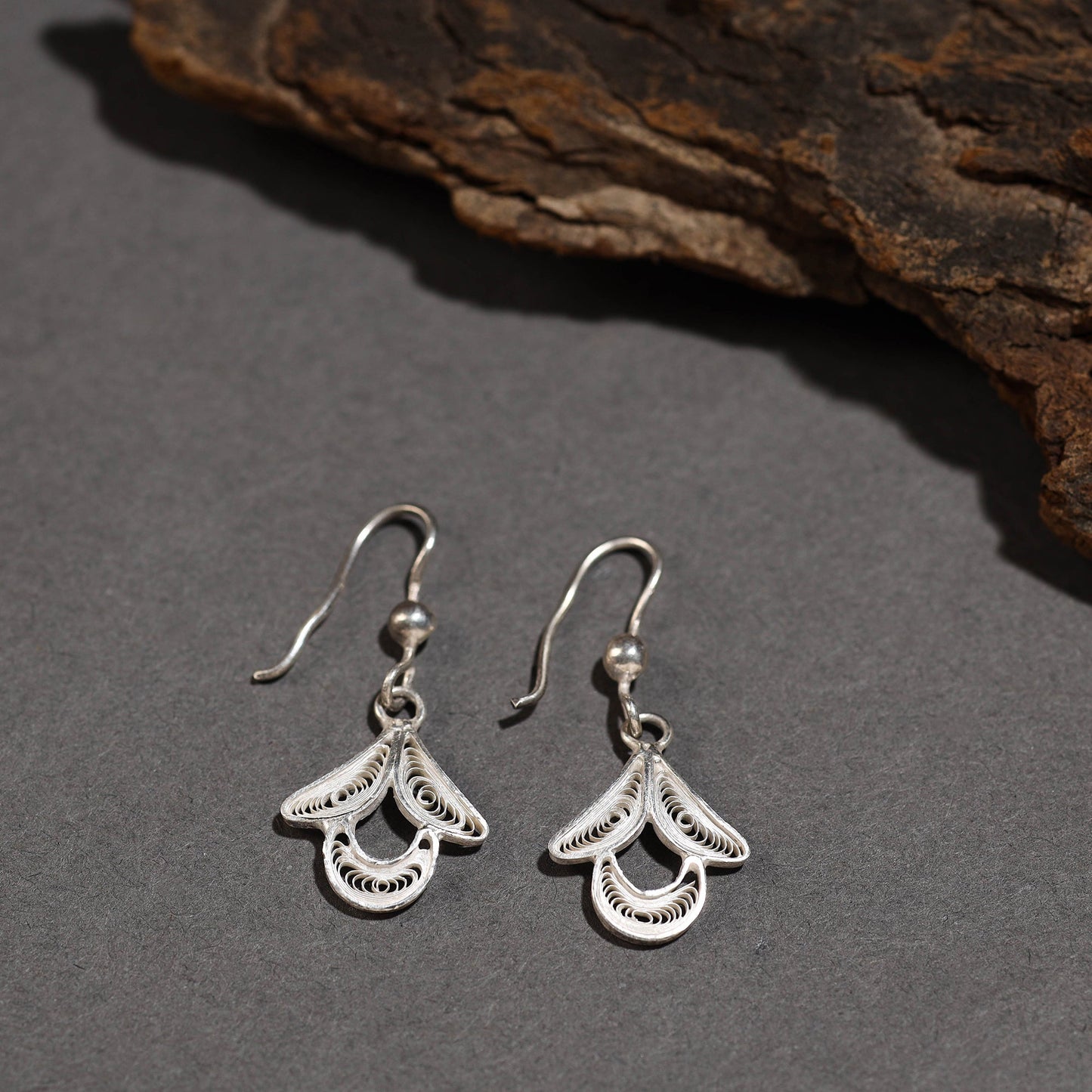 White - kalinga filigree sterling silver earrings 06