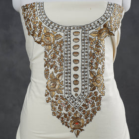  Kashmiri Kashidakari Hand Embroidered Cotton Kurta Material 