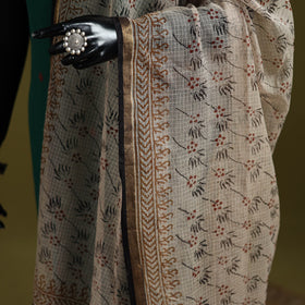 White - kota doria cotton hand bagru dupatta 20