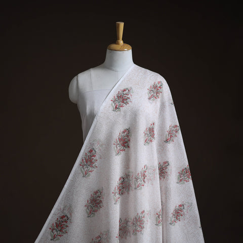 Kota doria cotton hand block sanganeri print fabric 03