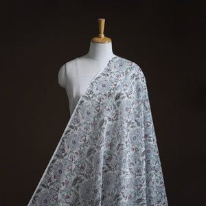 Kota doria cotton hand block sanganeri print fabric 05