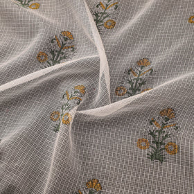 Kota doria cotton hand sanganeri fabric 05 - handcrafted