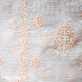White - kota doria cotton lucknow chikankari 2pc unstitched