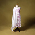 White - kota doria cotton lucknow chikankari 2pc unstitched