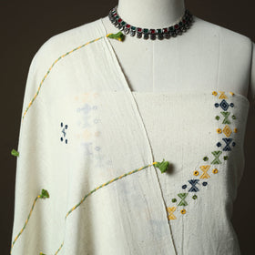 Kutch bhujodi handloom kala cotton 3pc unstitched dress