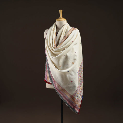 Kutch bhujodi handwoven merino wool dhabla shawl 21