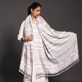  Kutchi Traditional Embroidered Handwoven Fine Woolen Shawl 