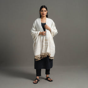 Buy Kutch Embroidery Handwoven Silk x Woolen Shawl