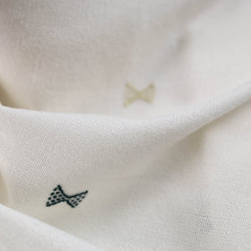 White - kutch handwoven acrylic wool shawl 154 - handcrafted