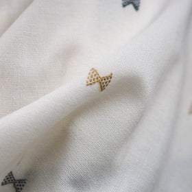 White - kutch handwoven acrylic wool shawl 155 - handcrafted