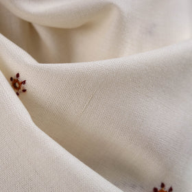 White - kutch handwoven mirror work acrylic wool shawl 158