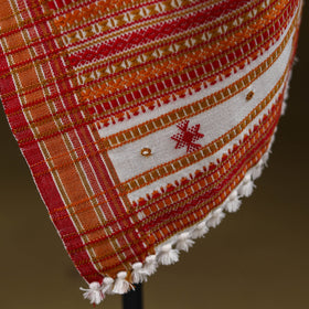 Kutch bhujodi handwoven mirror work acrylic wool shawl 46