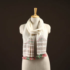 Kutch handwoven mirror work merino wool embroidered stole