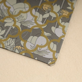 White Lotus Flower Desk Mouse Pad