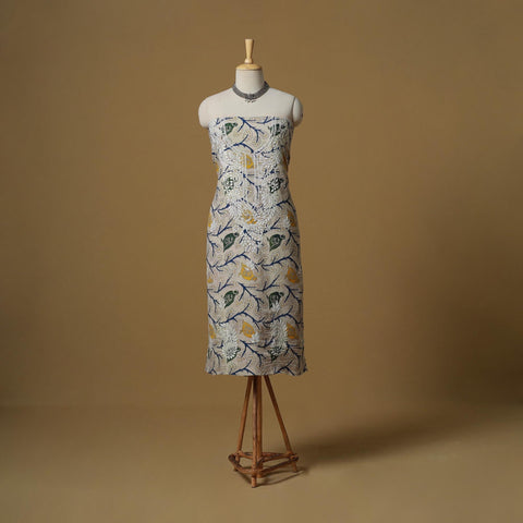 Lucknowi chikankari hand work kalamkari unstitched kurta