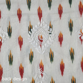 Lucknowi chikankari work pochampally ikat unstitched kurta