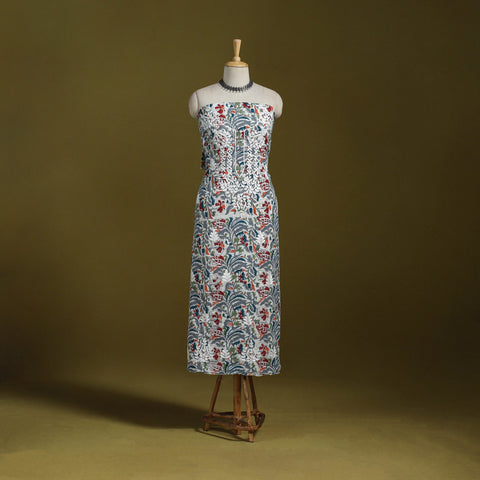 Lucknowi chikankari work sanganeri unstitched kurta