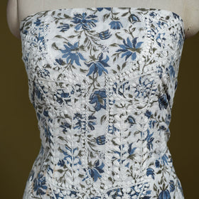 Lucknowi chikankari work sanganeri unstitched kurta