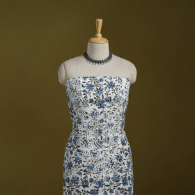 Lucknowi chikankari work sanganeri unstitched kurta