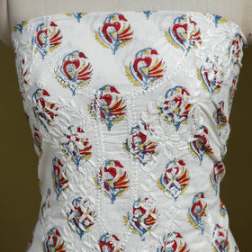 Lucknowi chikankari work sanganeri unstitched kurta