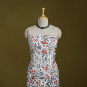 Lucknowi chikankari work sanganeri unstitched kurta