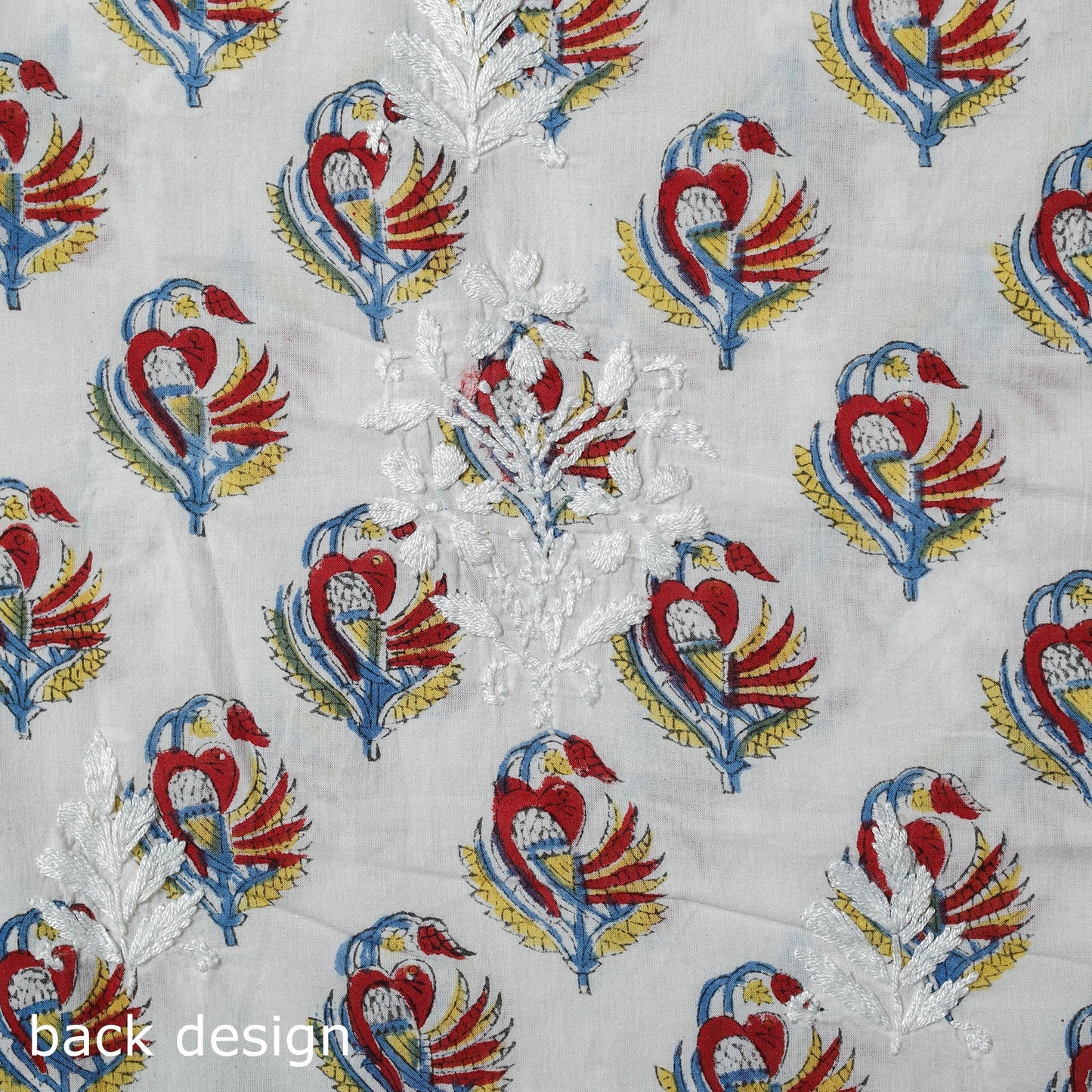 Lucknowi chikankari work sanganeri unstitched kurta