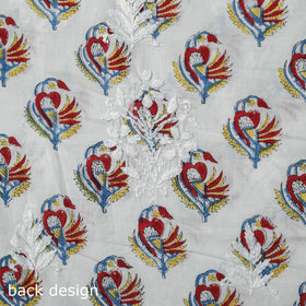 Lucknowi chikankari work sanganeri unstitched kurta