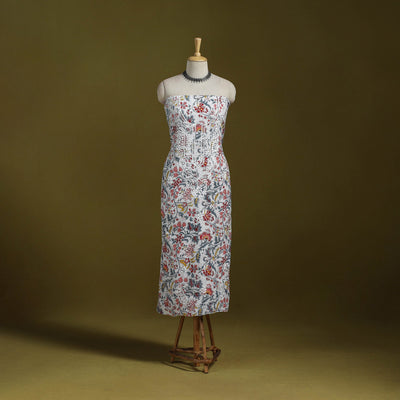 Lucknowi chikankari work sanganeri unstitched kurta