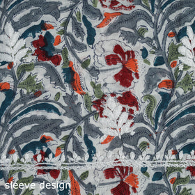 Lucknowi chikankari work sanganeri unstitched kurta