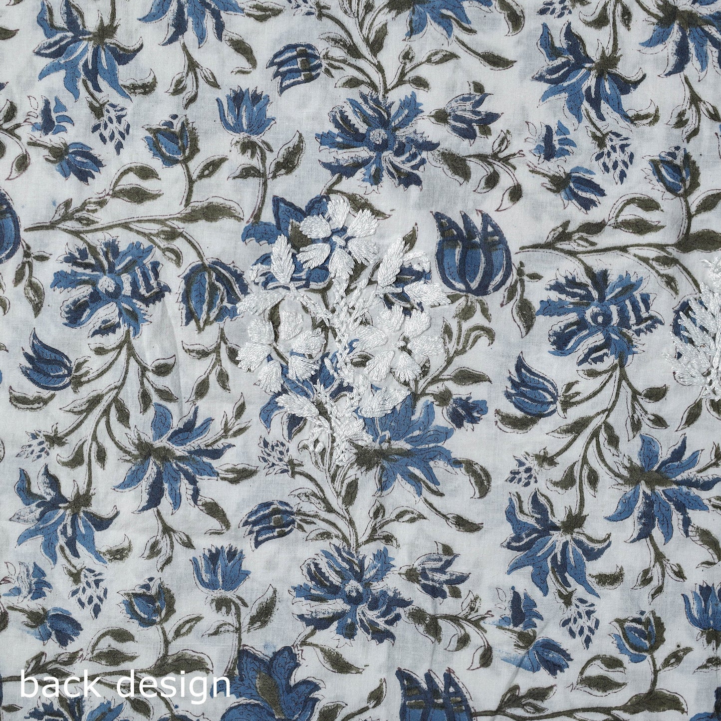 Lucknowi chikankari work sanganeri unstitched kurta