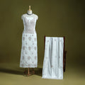 White - lucknowi hand embroidered chikankari mul cotton 2pc