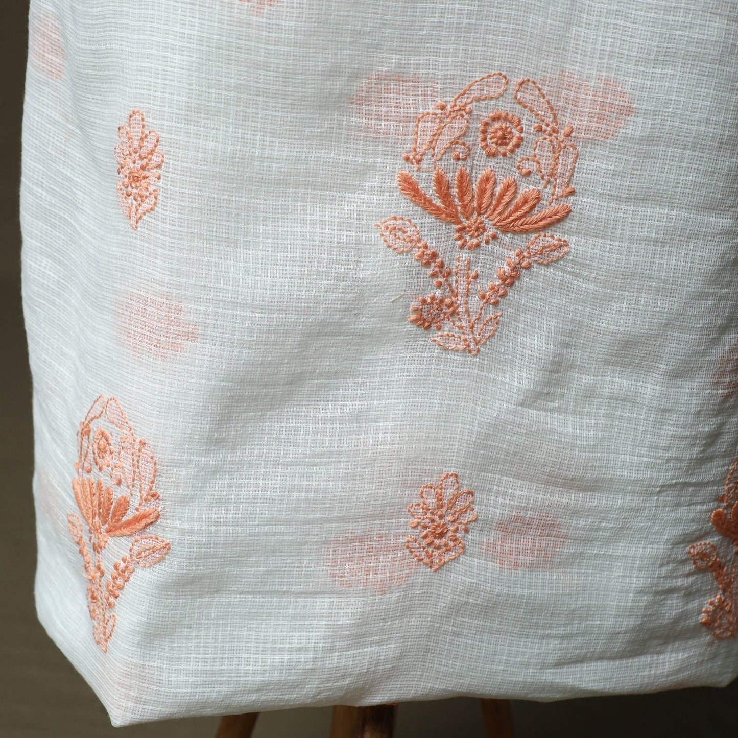 Lucknowi hand embroidered kota doria cotton chikankari 2pc