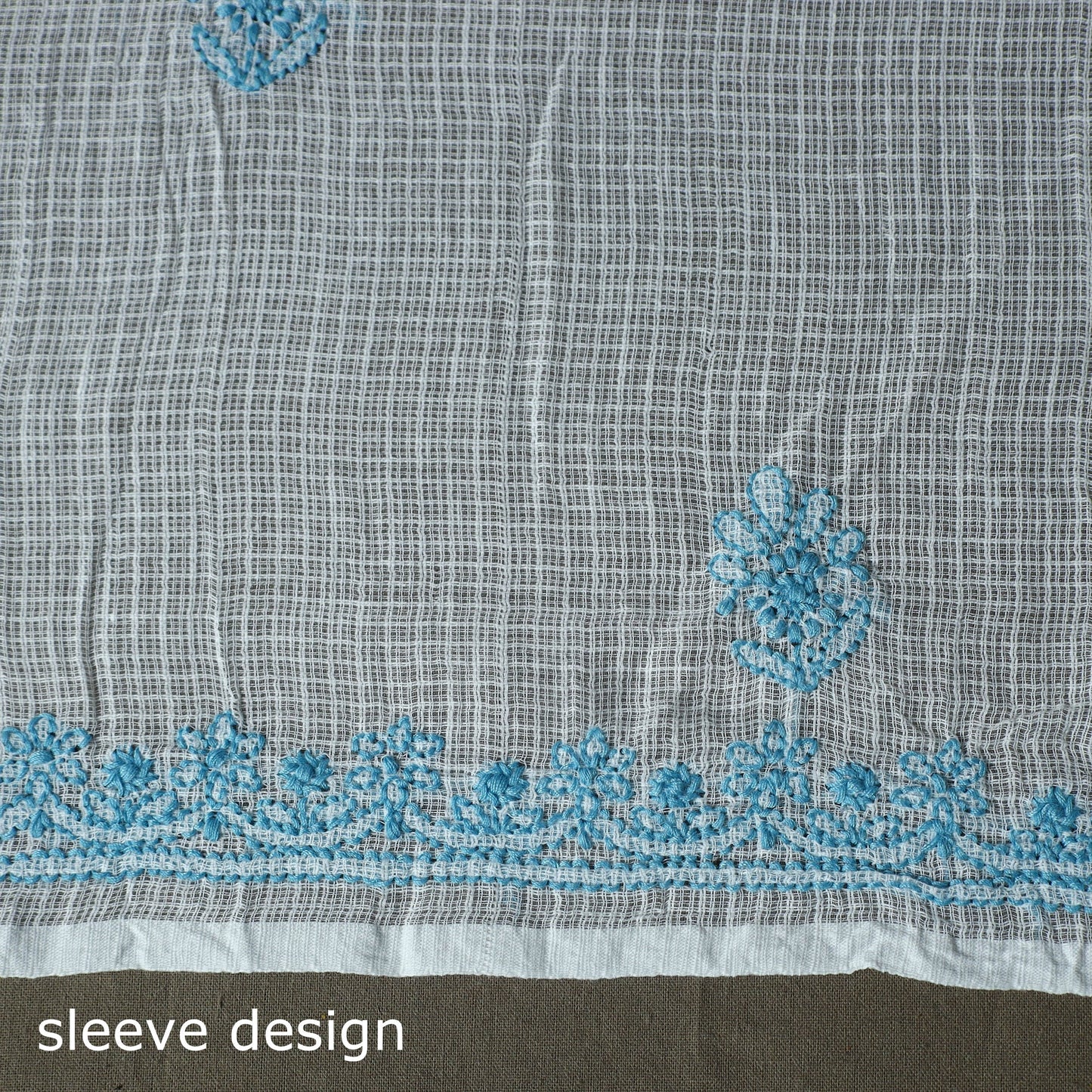 Lucknowi hand embroidered kota doria cotton chikankari 2pc