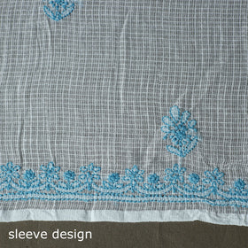 Lucknowi hand embroidered kota doria cotton chikankari 2pc