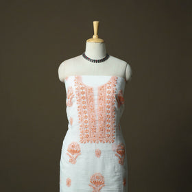 Lucknowi hand embroidered kota doria cotton chikankari 2pc